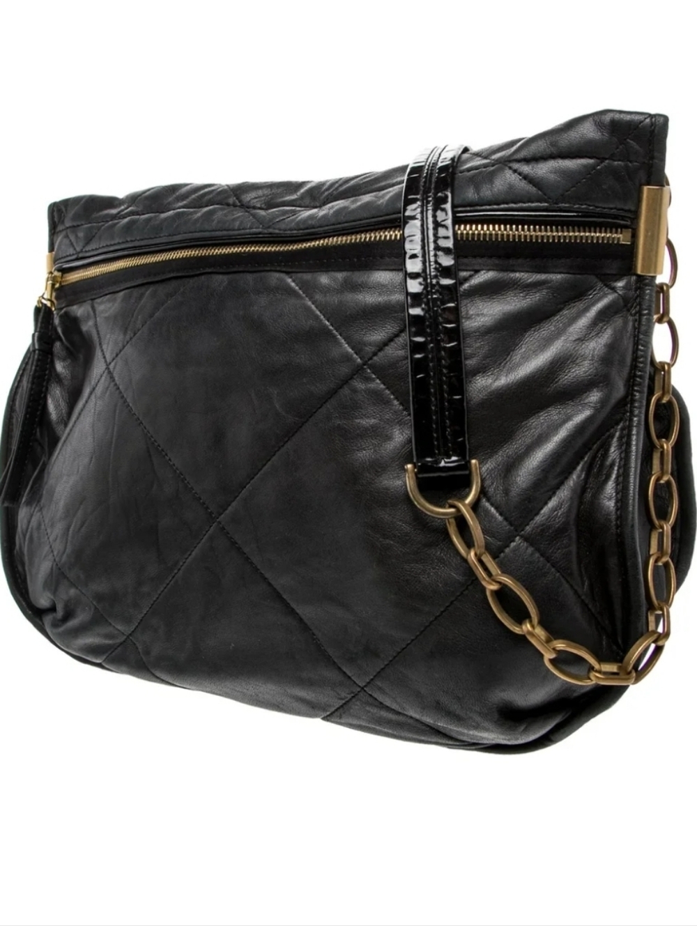 Lanvin Authentic Black Quilted Shoulder Bag - Picture 2 of 5
